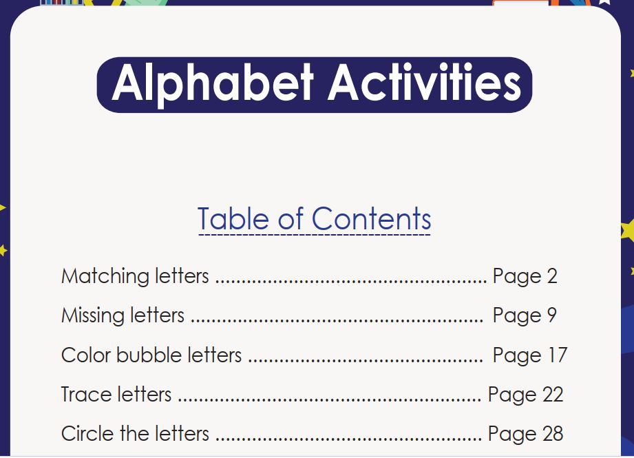 Alphabet Activities